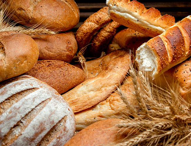 different types of bread made from wheat flour